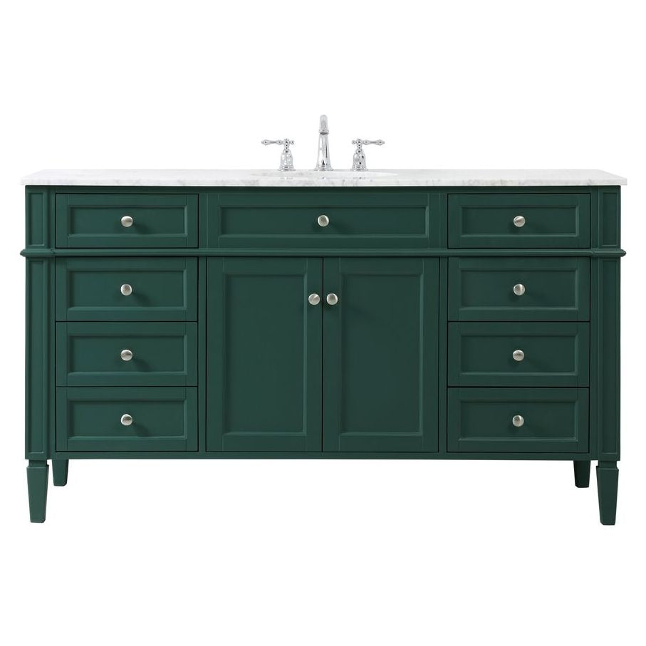 VF12560GN 60" Single Bathroom Vanity in Green