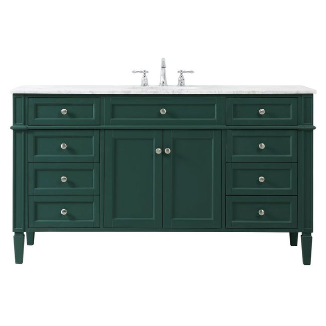 VF12560GN 60" Single Bathroom Vanity in Green