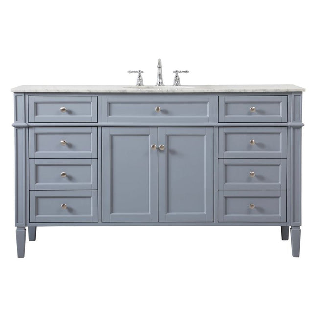 VF12560GR 60" Single Bathroom Vanity in Grey