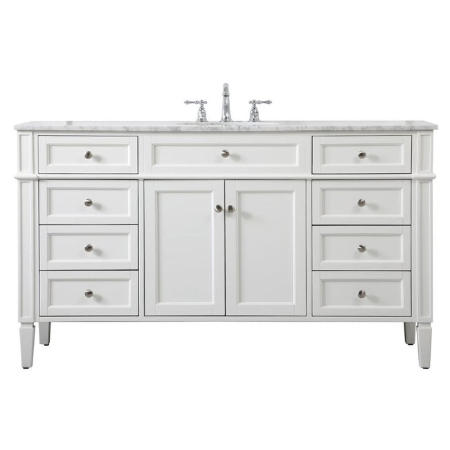 VF12560WH 60" Single Bathroom Vanity in White