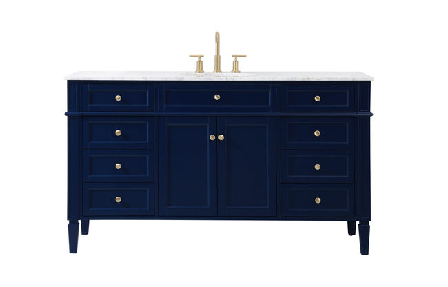 VF12560BL 60" Single Bathroom Vanity in Blue