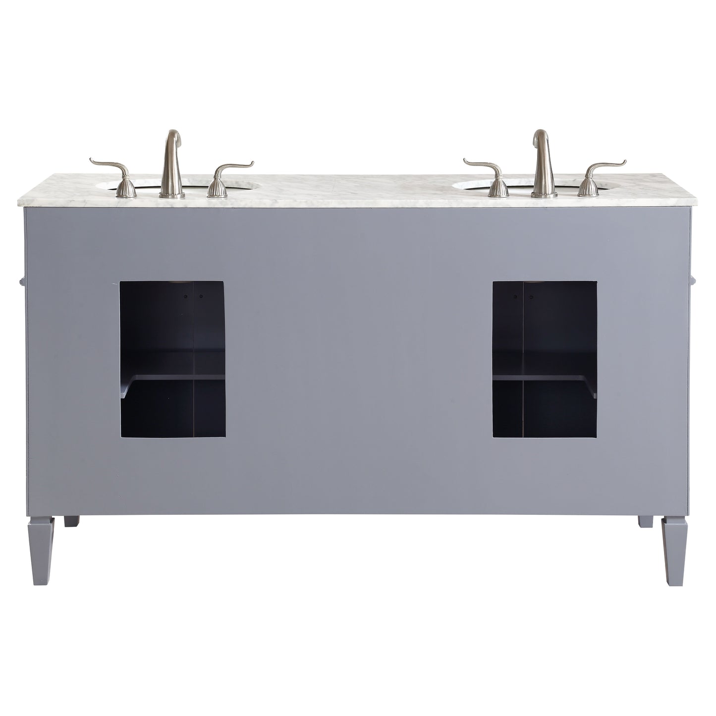VF12560DGR 60" Double Bathroom Vanity Set in Grey
