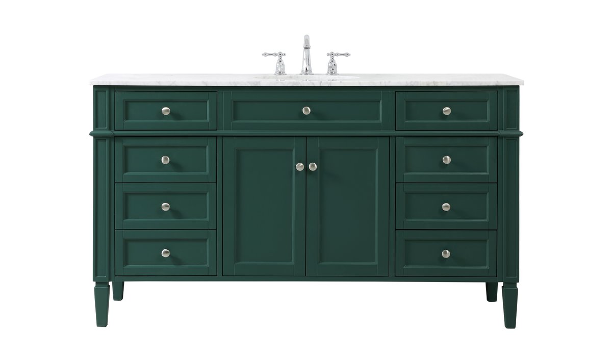 VF12560GN 60" Single Bathroom Vanity in Green