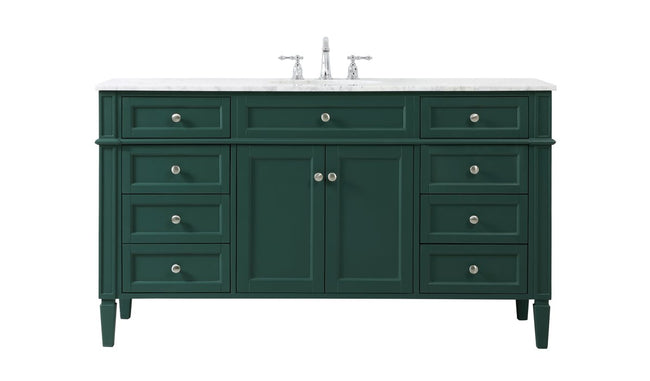 VF12560GN 60" Single Bathroom Vanity in Green