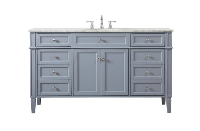 VF12560GR 60" Single Bathroom Vanity in Grey