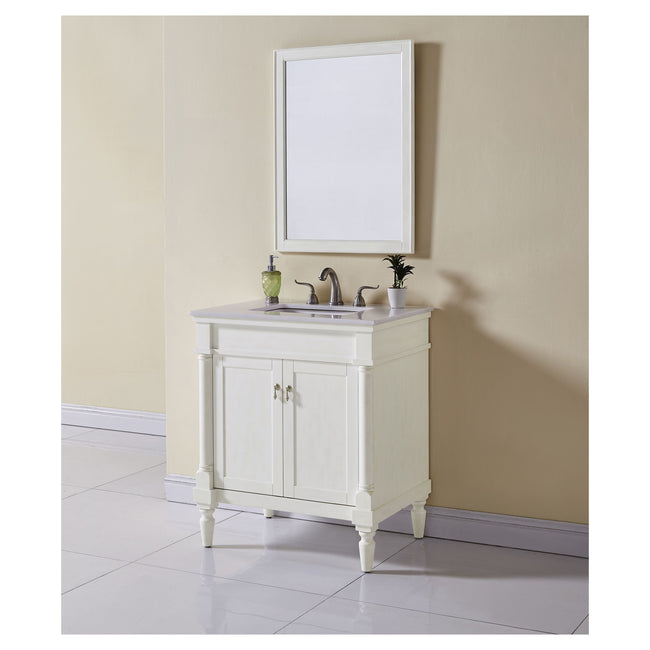 VF13030AW 30" Single Bathroom Vanity Set in Antique White
