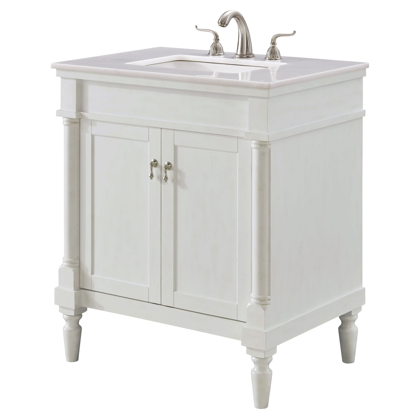 VF13030AW 30" Single Bathroom Vanity Set in Antique White