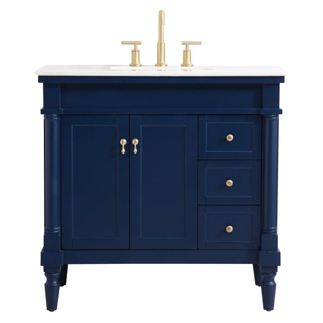 VF13036BL 36" Single Bathroom Vanity in Blue