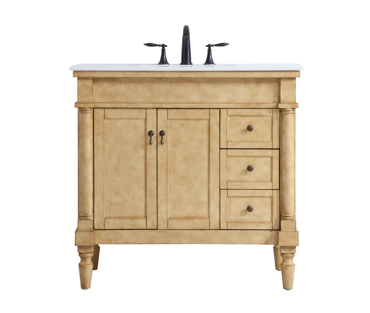 VF13036AB 36" Single Bathroom Vanity in Antique Beige
