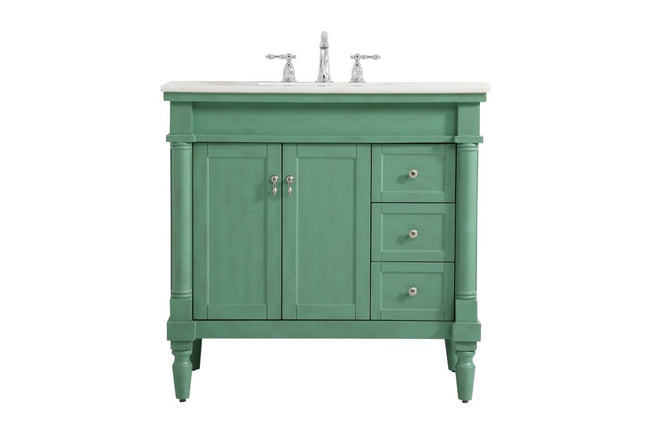 VF13036VM 36" Single Bathroom Vanity in Vintage Mint