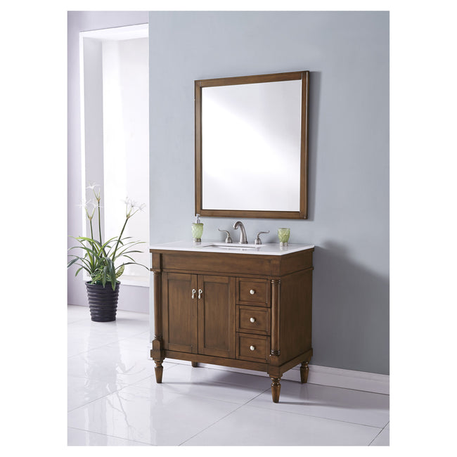 VF13036WT 36" Single Bathroom Vanity Set in Walnut