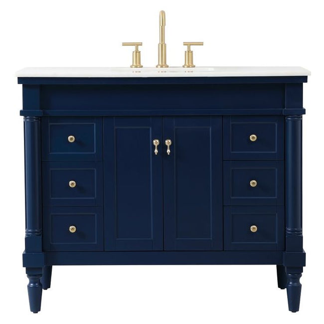 VF13042BL 42" Single Bathroom Vanity in Blue