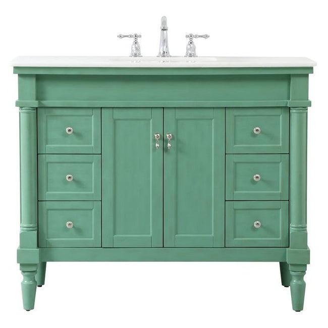 VF13042VM 42" Single Bathroom Vanity in Vintage Mint
