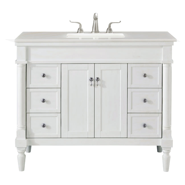 VF13042AW 42" Single Bathroom Vanity Set in Antique White