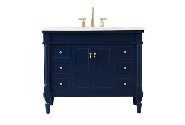 VF13042BL 42" Single Bathroom Vanity in Blue