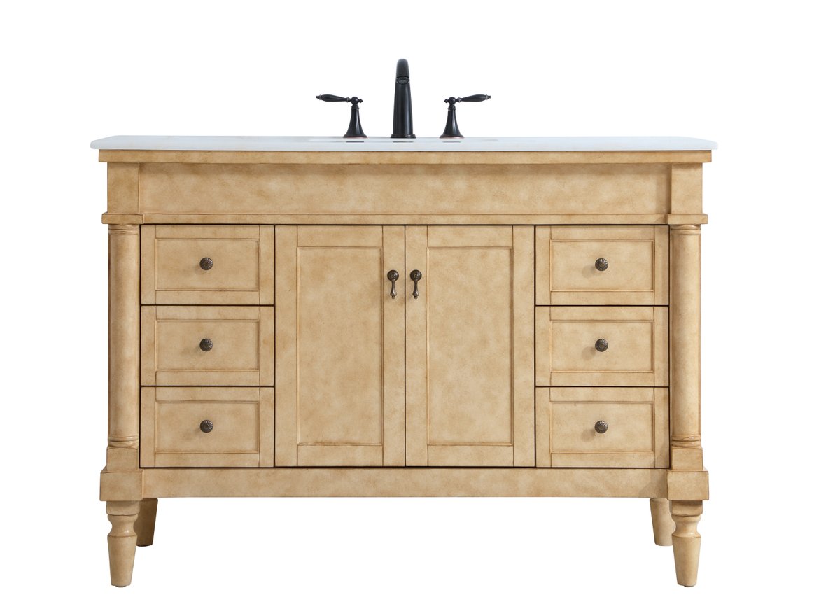 VF13048AB 48" Single Bathroom Vanity in Antique Beige