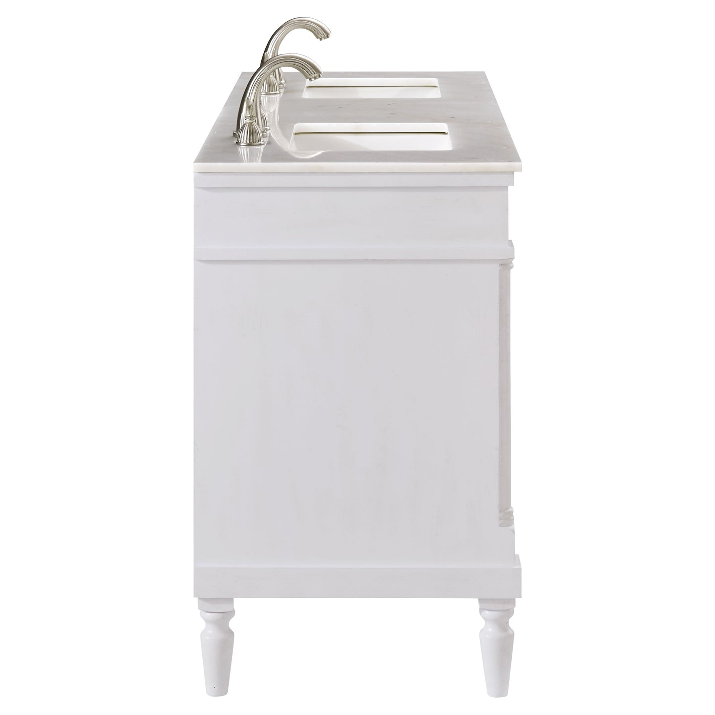 VF13060DAW 60" Single Bathroom Vanity Set in Antique White