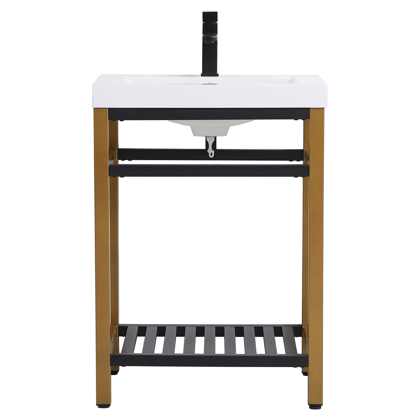 VF14024GB 24" Single Bathroom Metal Vanity in Golden Black