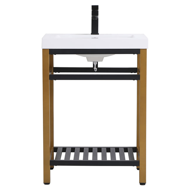 VF14024GB 24" Single Bathroom Metal Vanity in Golden Black