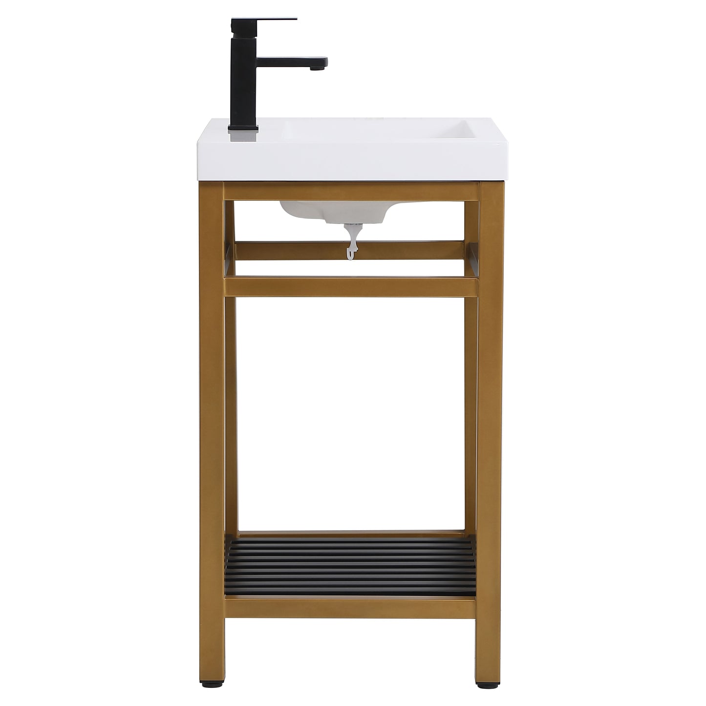 VF14024GB 24" Single Bathroom Metal Vanity in Golden Black