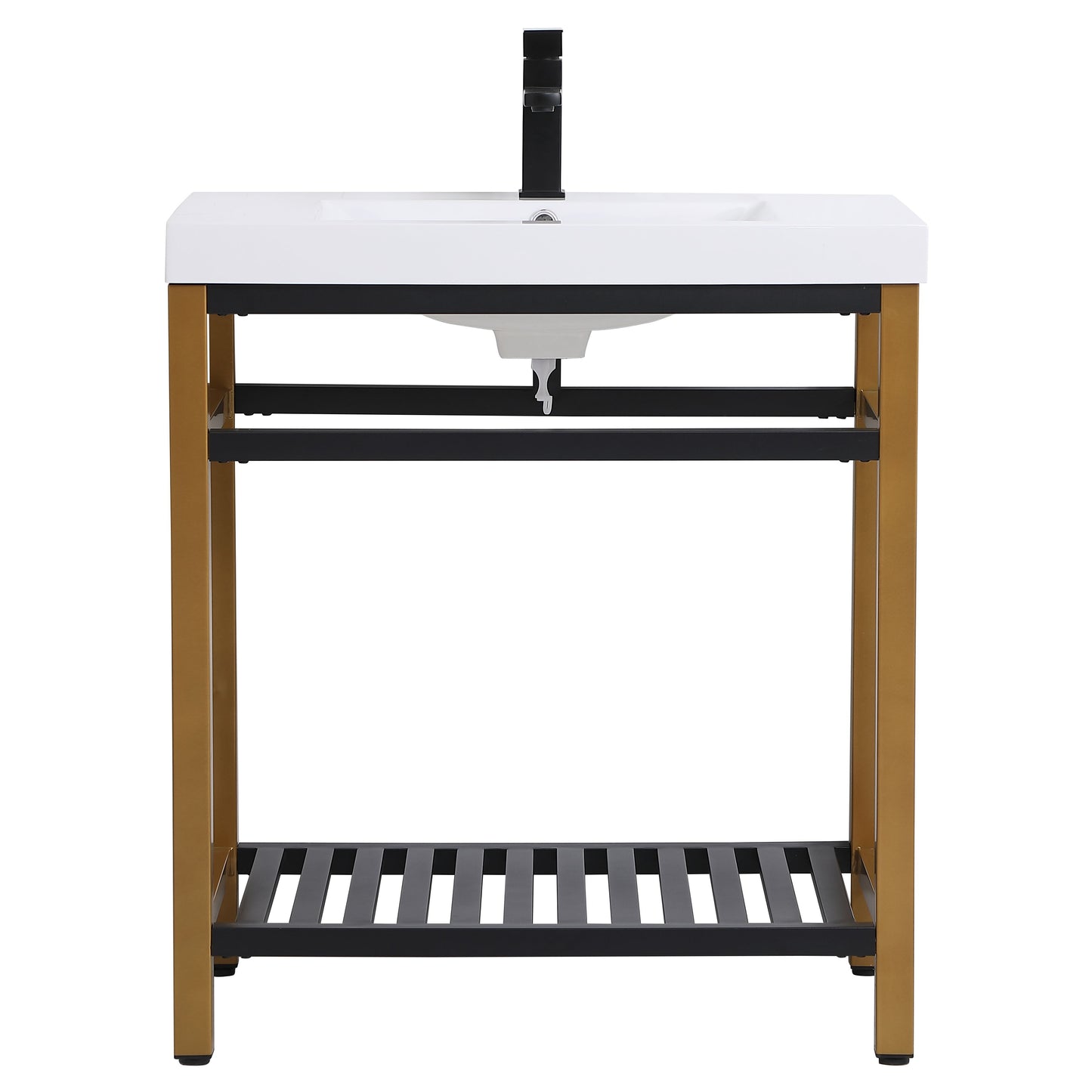 VF14030GB 30" Single Bathroom Metal Vanity in Golden Black