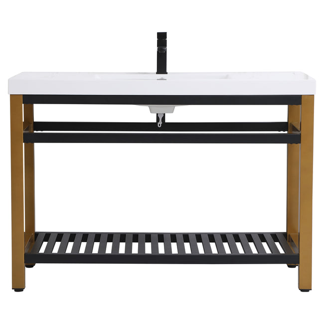 VF14048GB 48" Single Bathroom Metal Vanity in Golden Black