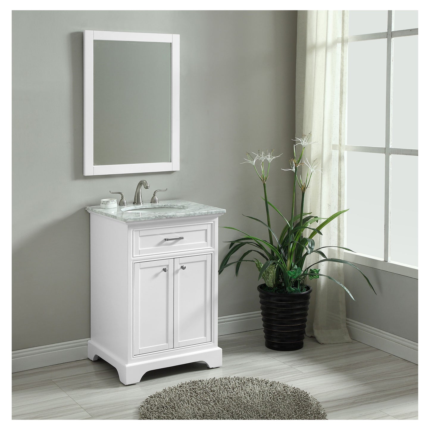 VF15024WH 24" Single Bathroom Vanity Set in White