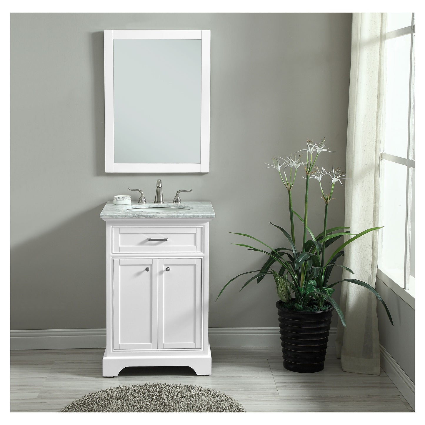 VF15024WH 24" Single Bathroom Vanity Set in White