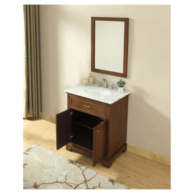 VF15030TK 30" Single Bathroom Vanity Set in Teak