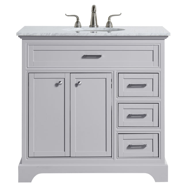 VF15036GR 36" Single Bathroom Vanity Set in Light Grey