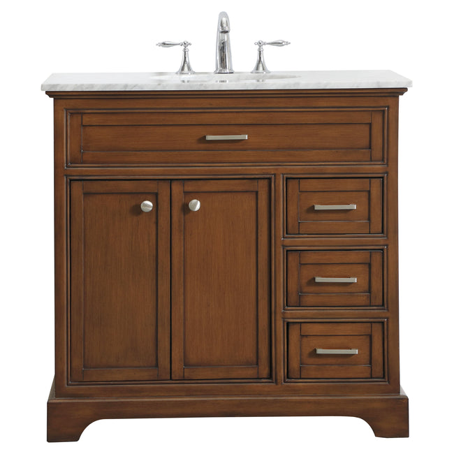 VF15036TK 36" Single Bathroom Vanity Set in Teak