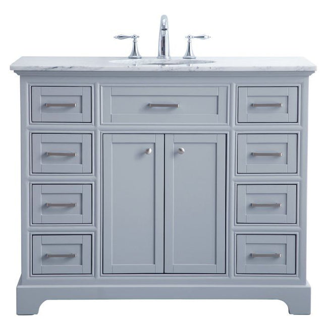 VF15042GR 42" Single Bathroom Vanity Set in Light Grey