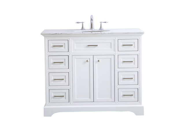 VF15042WH 42" Single Bathroom Vanity Set in White