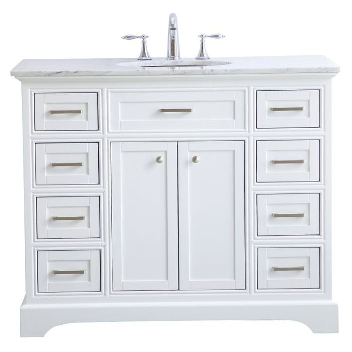 VF15042WH 42" Single Bathroom Vanity Set in White