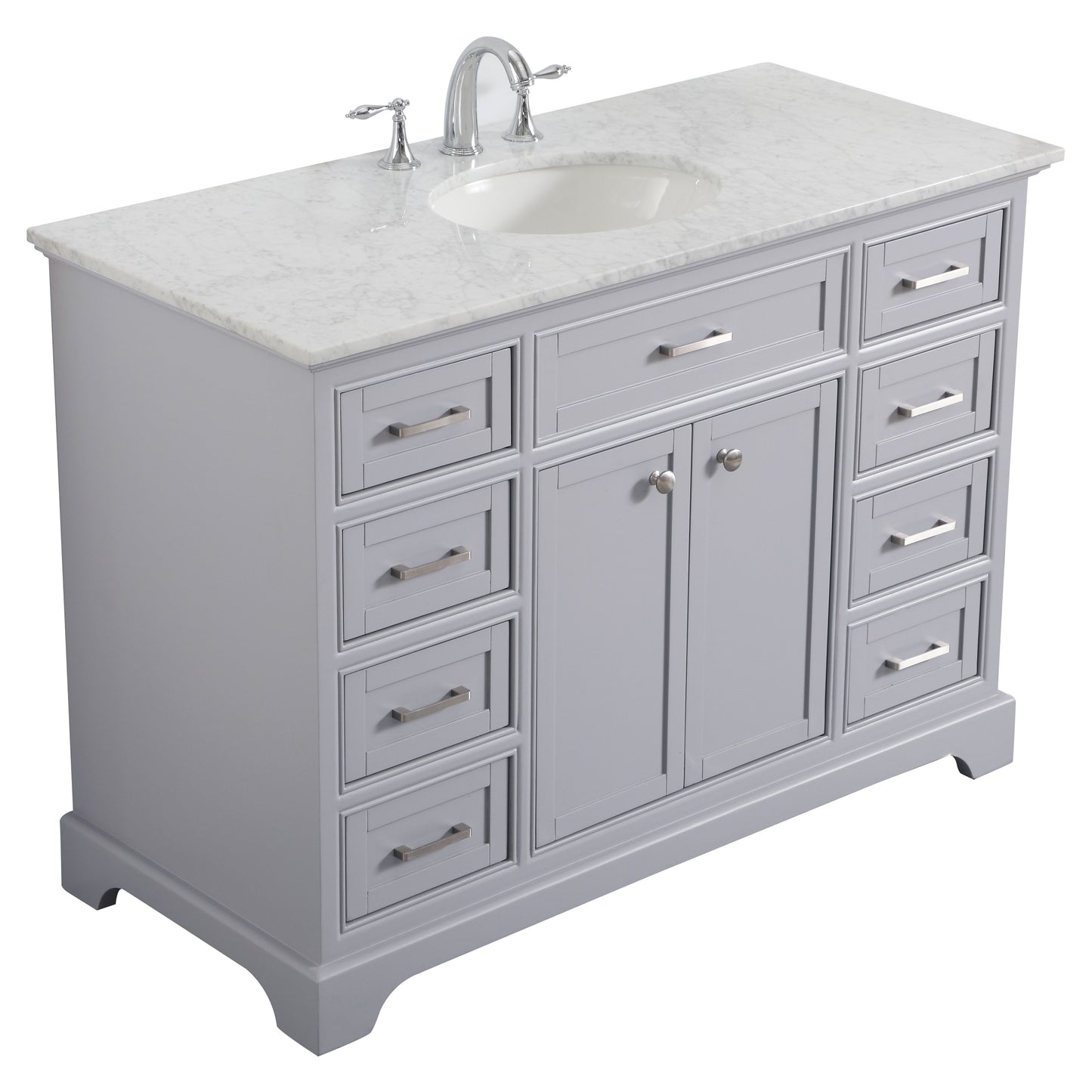 VF15048GR 48" Single Bathroom Vanity Set in Light Grey