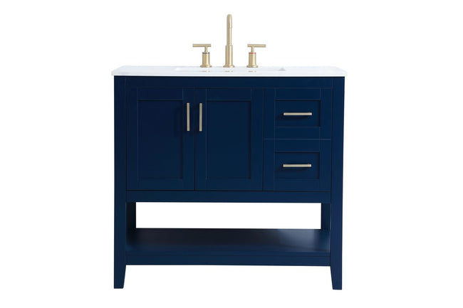 VF16036BL 36" Single Bathroom Vanity in Blue