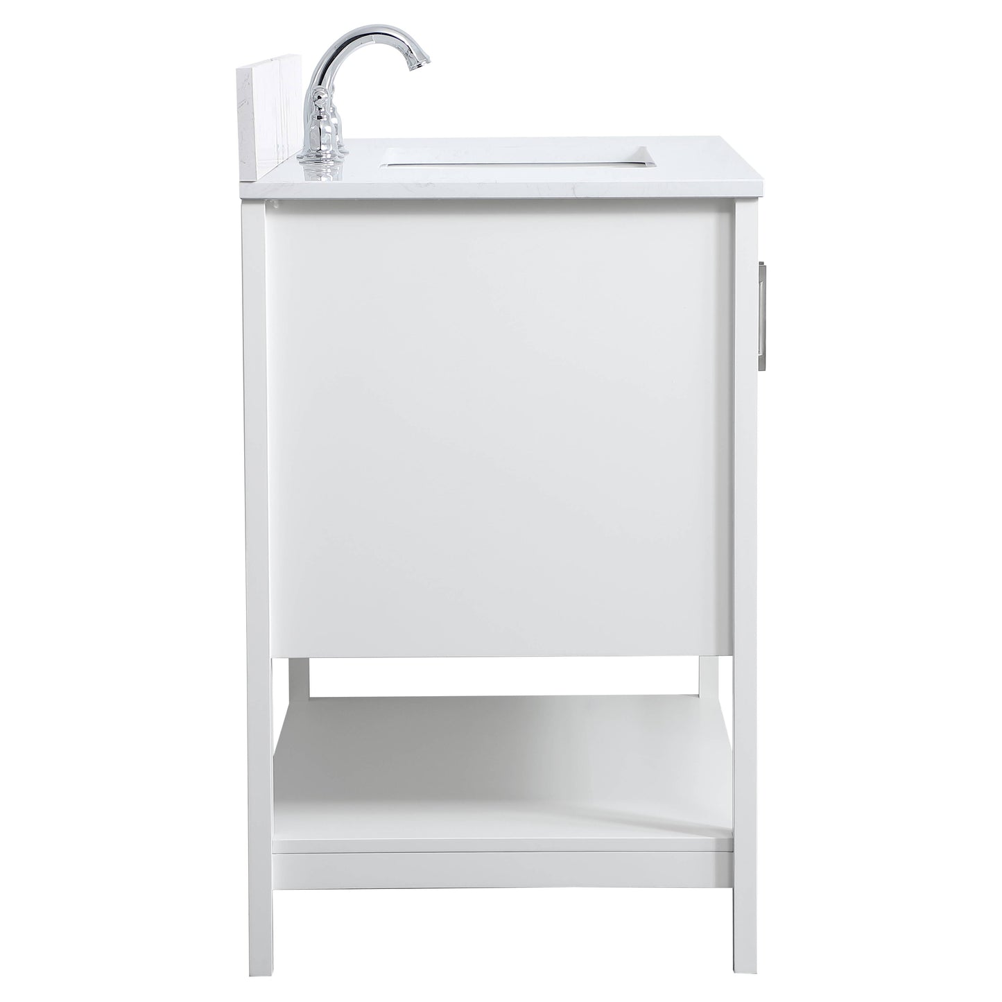VF16036WH-BS 36" Single Bathroom Vanity in White With Backsplash
