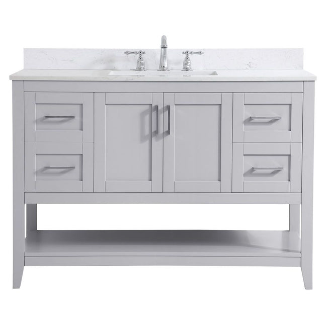 VF16048GR-BS 48" Single Bathroom Vanity in Grey With Backsplash