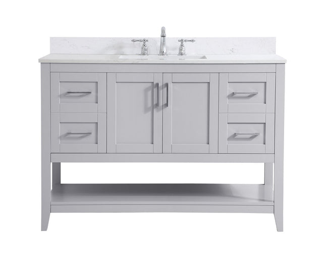 VF16048GR-BS 48" Single Bathroom Vanity in Grey With Backsplash