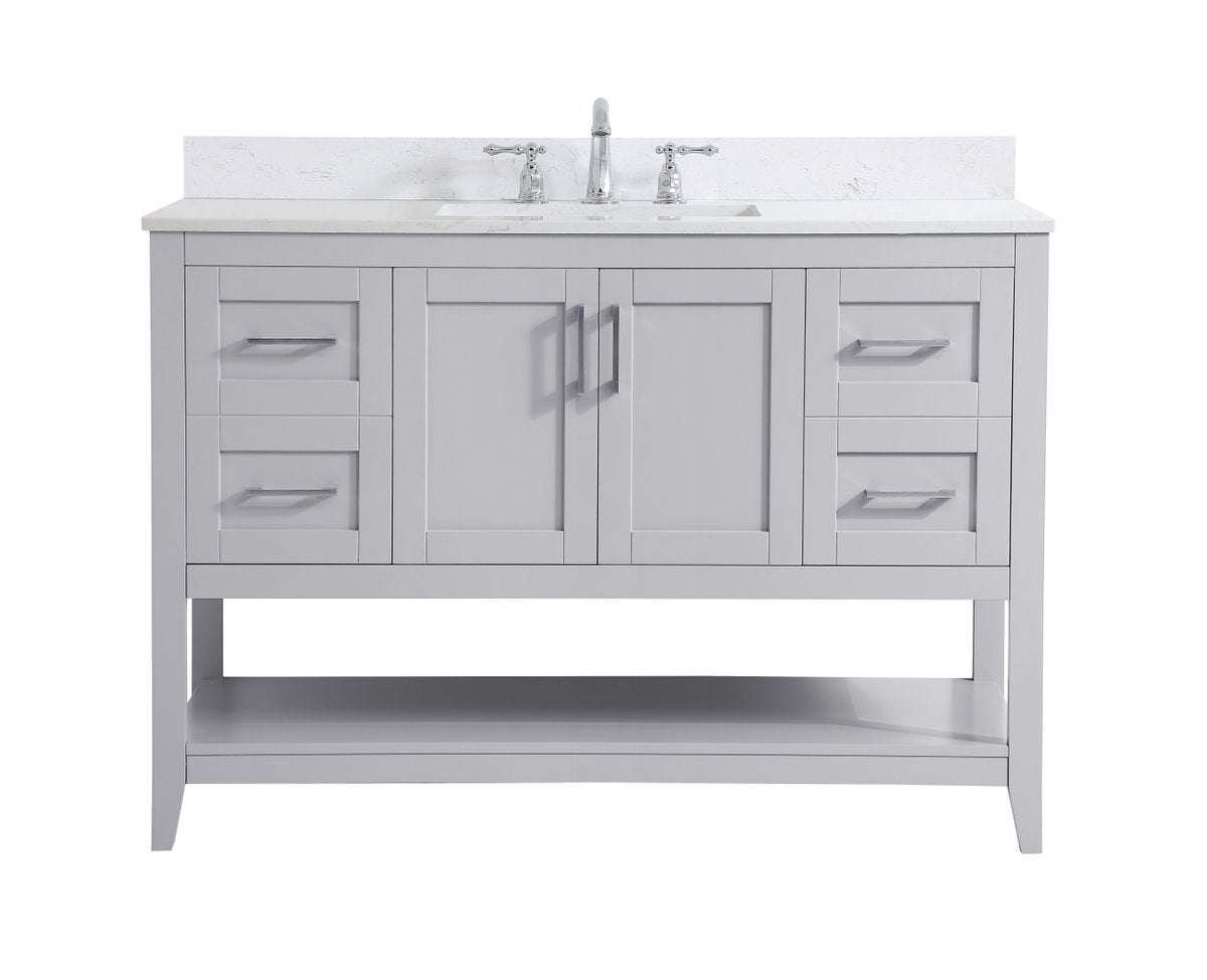 VF16048GR-BS 48" Single Bathroom Vanity in Grey With Backsplash