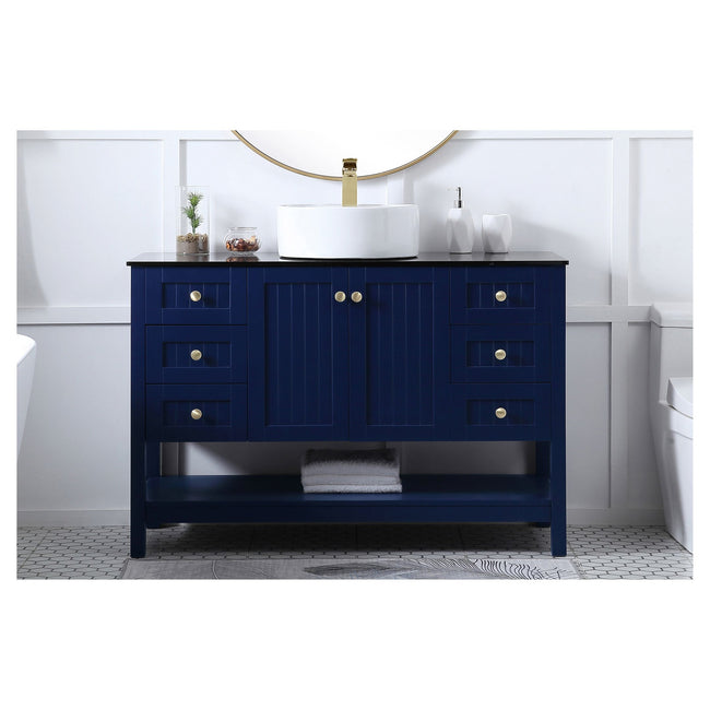 VF16248BL 48" Vessel Sink Bathroom Vanity in Blue