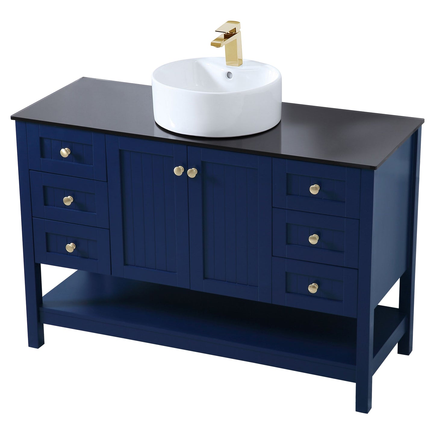 VF16248BL 48" Vessel Sink Bathroom Vanity in Blue