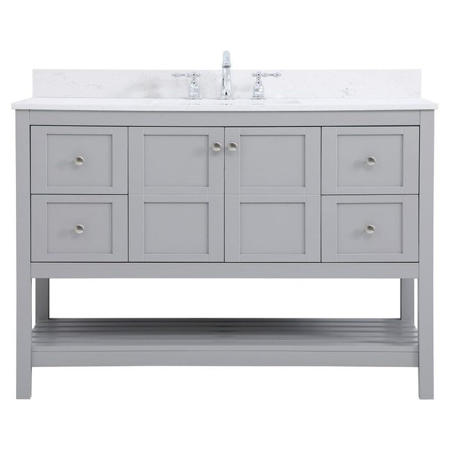 VF16448GR-BS 48" Single Bathroom Vanity in Gray With Backsplash