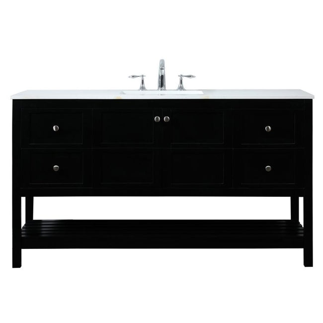 VF16460BK 60" Single Bathroom Vanity in Black