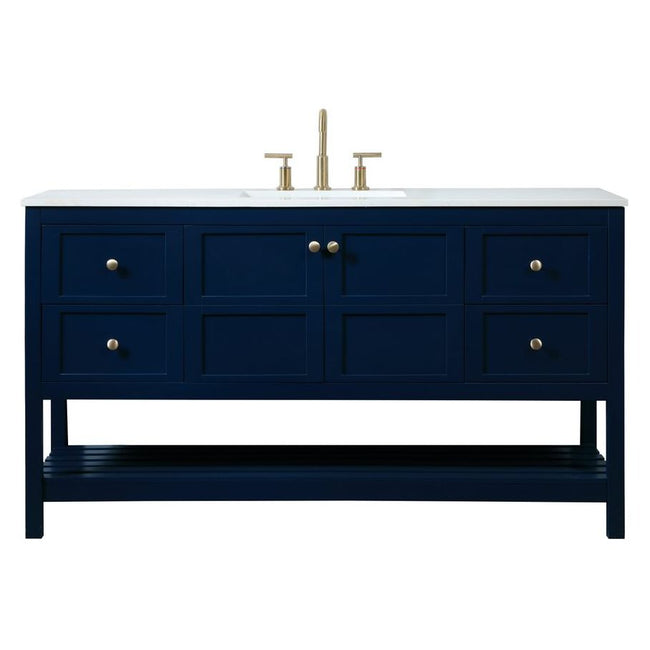 VF16460BL 60" Single Bathroom Vanity in Blue