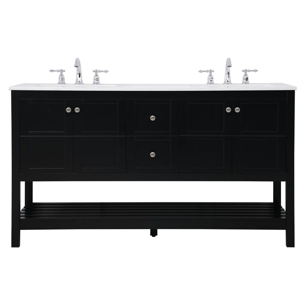 VF16460DBK 60" Single Bathroom Vanity in Black