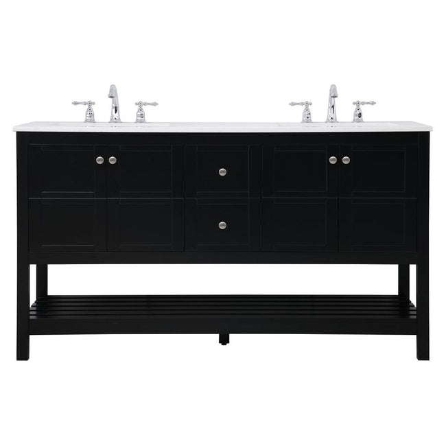 VF16460DBK 60" Single Bathroom Vanity in Black