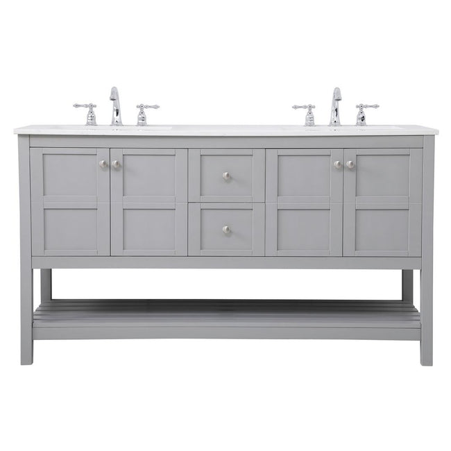 VF16460DGR 60" Single Bathroom Vanity in Gray