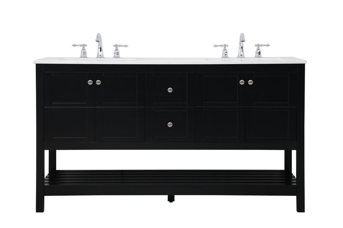 VF16460DBK 60" Single Bathroom Vanity in Black