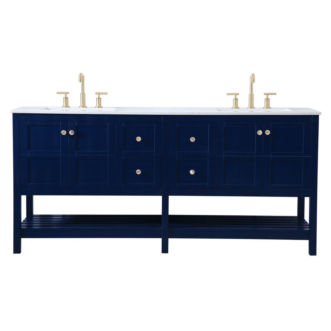 VF16472DBL 72" Double Bathroom Vanity in Blue